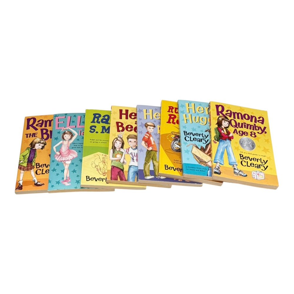 Beverly Cleary Lot 8 PB Book Ramona Henry Huggins Ralph Mouse Ellen Tebbits